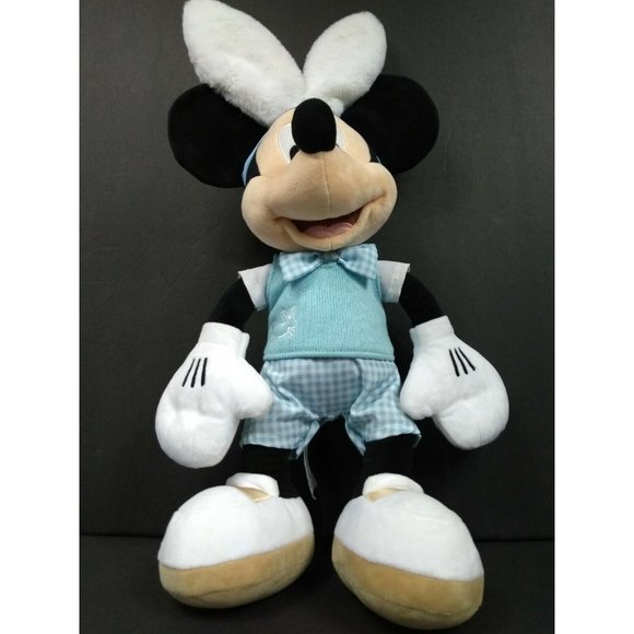 Disney Store 18" Easter Minnie Mouse Bunny Ears & Rabbit Sweater Stuffed Animal - Picture 5 of 9